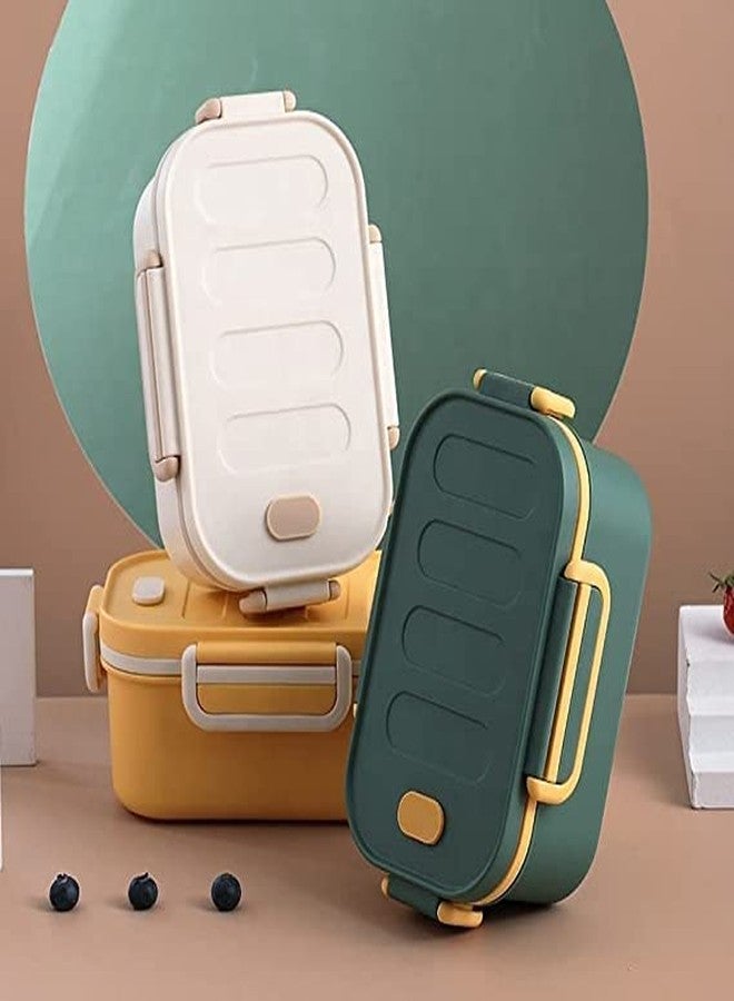 Mayatra's Double Layered Lunch Box | | Leak Proof | Tiffin Box with Handle | for Women and Men Office, Kids to School Easy to Carry| 1000 ML (White) - Image 2